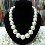 Rare 8/10/12/14/16mm Genuine White South Sea Shell Pearl Beads Necklace 18-50'' 