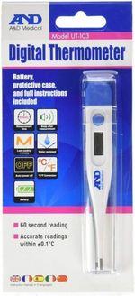 A&D Medical Digital Thermometer Baby/Adult/Pet/Oral/Underarm or Rectal - UT-103