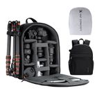 K&F CONCEPT Lightweight Camera Backpacks for Photographers Travel Bag with Cover