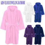 KIDS BATHROBE BOYS GIRLS 100% EGYPTIAN COTTON TOWELLING DRESSING GOWN SOFT TOWEL