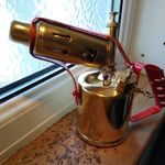  VINTAGE/ANTIQUE MONITOR No 26  BRASS BLOW LAMP/BLOW TORCH WITH SPIRAL HANDLE 