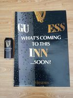 Large Original GUINNESS vintage 1990s Advertising poster Advert this INN soon