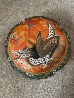 Vintage Japanese Satsuma Dragon Gilded Hand Painted Porcelain Lidded Bowl