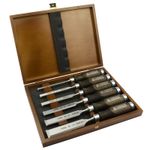 NAREX 8105 Wood Line Profi Bevel Edged Beech Chisels Boxed Set of 6 853053