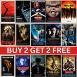 RETRO HORROR MOVIE POSTERS CLASSIC GREATEST CINEMA ROOM PRINTS WALL ART A4 A3