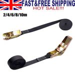 Heavy Duty Ratchet Tie Down Straps 25mm 2/4/6/8/10 Meter Lashing Cargo Luggage