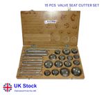 Valve Seat And Carbon Steel Face HCS Cutter Set 15 Pcs With Wooden Box UK