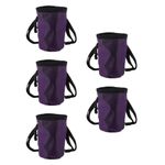Ergonomic Climbing Chalk Bag Purple Reusable Bouldering Powder Storage