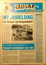 HAUGAR v NEWPORT COUNTY  1980/1  ECWC    ***Excellent Condition***