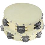 Tiger Double Row Wood Tambourine