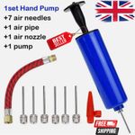 Inflating Fast Hand Air Pump With Needle Adapter For Soccer Ball Football 10Pcs