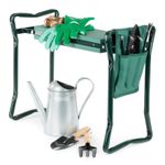 LIVIVO Foldable Garden Kneeler Seat Bench with Tool Bag Handles Foam Pad