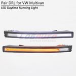 For VW Transporter Multivan T5 10-15 LED DRL Daytime Running Light Turn Fog Lamp