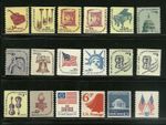 Americana Coils full set  dry gum  1518 1519 1613 1816 1975-79 Democracy stamps