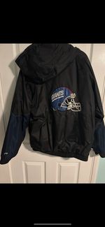 Vintage 90s New York Giants Hooded Reversible Jacket Blue/Black