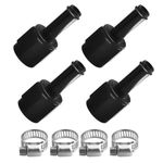 4PCS 6AN AN6 Female Straight To 3/8" 5/16" Swivel Hose Barb Fitting Adapter