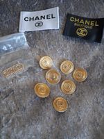 CHANEL Genuine Buttons 7 Pieces Chanel Buttons Rare Plus 2 Labels Vintage