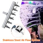 2/4/6/8/10/12 Ways Stainless Steel Aquarium Air Splitter Distributor Pump Valves