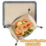 Silicone Baking Mat with Buckle Non Stick Reusable Oven Liner Baking Sheet Tray