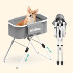 Foldable Dog Bath Tub, 5 Adjustable Heights, Grey Portable Pet Shower Pool