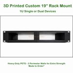 Custom Ubiquiti Rack Mount 1U Single or Dual Device  PETG 3D Printed