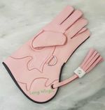Falconry Children Gloves Double Skinned Cow-Hide Leather Pink Color Size 2/4/6/8