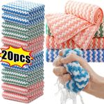 20X Kitchen Dish Cloths Cleaning Dishcloth Washing Up Absorbent Reusable UK