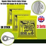 3Pack Ernie Ball Regular Slinky Nickel Wound Electric Guitar Strings 2221 10-46.