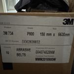 3m Sanding Belt Ref 3M 734 150mm X 6630mm  Pack Of 10 P800 Grit