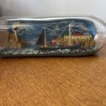Vintage Diorama Ship in a Bottle Folk Art Scratch Built