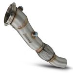 BRUSHED STAINLESS DECAT DOWNPIPE FOR BMW 4 SERIES 420i 428i F32 F33 N20 12-16