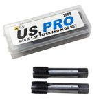 M18 x 1.5mm THREAD TAPER & PLUG SET by US PRO TOOLS HSS thread repair tap