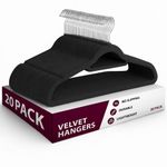 NON SLIP FLOCKED COAT CLOTHES HANGERS VELVET TROUSER HANGING SPACE SAVING