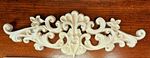 Vintage White Distressed Ornamental Heavy Resin Molding Applique 13"