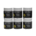Dylon Fabric Paint 25ml 6 x White Total 6 Pots Fabric Paint Clothing Paint