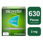 Nicorette Original 2mg Gum 3 x 210 - 12 Weeks* Bundle Total Gum 630
