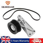 Drive Belt Idler Pulley + Belt & A/C FIT FOR DISCOVERY 2 TD5 Brand Best UK New