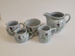 Buchan Pottery Thistle Design Assorted Jugs Vintage Stoneware 1950s