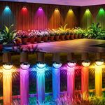 8PACK Colourful Solar Fence Lights Outdoor Garden Wall Railing Step Decor Lamp