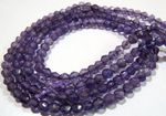 Natural African Amethyst Round Faceted Beads 3-4mm Strand 13 inches