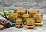 Hand hammered Singing  Bowls - Tibetan sound therapy set of 7 singing bowls 