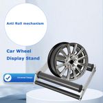 360° Rotating Car Wheel Display Stand Acrylic Tire Rack for Showroom Garage