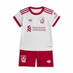 adidas Liverpool FC Kids Full Kit White/Red Shirt & Shorts Set size 28 150cm NEW