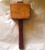 Wooden Mallet Hammer Rectangular Head Brown Wood Head & Handle 1 Piece