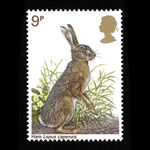 NATURE BROWN HARE : 1977 British 9p. single stamp [MNH]
