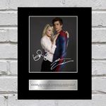 Emma Stone and Andrew Garfield Signed Mounted Photo The Amazing Spider-Man