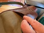 Green Canvass Shotgun Slip Case - Vitage - Some Leather Stitching Needed