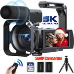 5K Video Camera Camcorder, 56MP Wifi IR Night Vision Vlogging Camera for YouTube