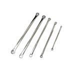 Ring Spanner Set 5pc 8mm-19mm Extra Long Reach Aviation Wrenches & Tool Roll