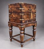 Beautiful Antique Anglo-Indian Wine Chest Cellarette on Stand – Circa 1900
